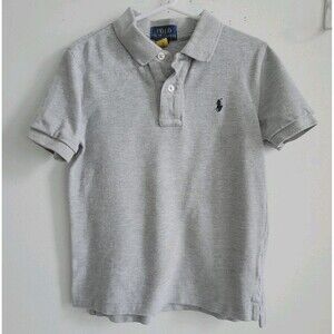 Polo Ralph Lauren Boys Size 6 Cotton Mesh Polo Shirt Gray